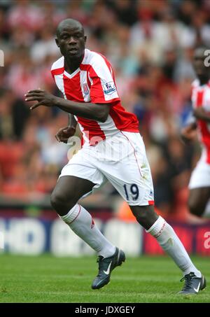 A. FAYE STOKE CITY FC BRITAINNIA Stadion ENGLAND STOKE 23. August 2008 Stockfoto