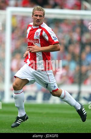 LIAM LAWRENCE STOKE CITY FC BRITAINNIA Stadion ENGLAND STOKE 23. August 2008 Stockfoto