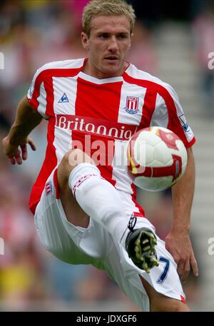 LIAM LAWRENCE STOKE CITY FC BRITAINNIA Stadion ENGLAND STOKE 23. August 2008 Stockfoto