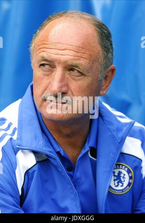 LUIZ FELIPE SCOLARI WIGAN ATHLETIC V CHELSEA JJB STADIUM WIGAN ENGLAND 24. August 2008 Stockfoto