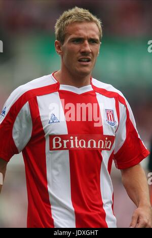 LIAM LAWRENCE STOKE CITY FC BRITAINNIA Stadion ENGLAND STOKE 23. August 2008 Stockfoto