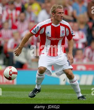 LIAM LAWRENCE STOKE CITY FC BRITAINNIA Stadion ENGLAND STOKE 23. August 2008 Stockfoto