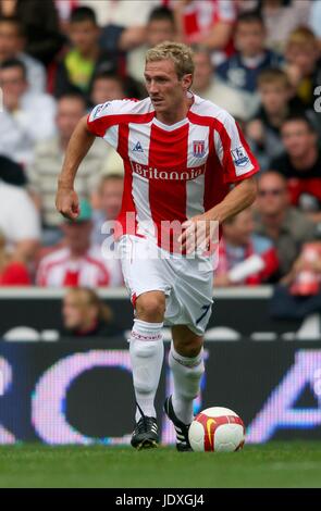 LIAM LAWRENCE STOKE CITY FC BRITAINNIA Stadion ENGLAND STOKE 23. August 2008 Stockfoto