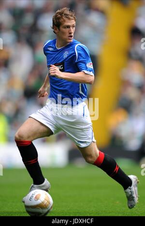 STEVEN DAVIES GLASGOW RANGERS FC CELTIC PARK GLASGOW Schottland 31. August 2008 Stockfoto