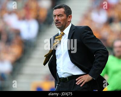 PHIL BROWN HULL CITY FC MANAGER KC STADIUM HULL ENGLAND 30. August 2008 Stockfoto