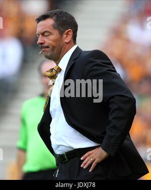 PHIL BROWN HULL CITY FC MANAGER KC STADIUM HULL ENGLAND 30. August 2008 Stockfoto