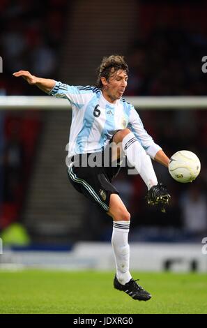 GABRIEL HEINZE Argentinien & REAL MADRID HAMPDEN PARK, GLASGOW Schottland 19. November 2008 Stockfoto