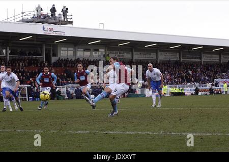 MARK NOBLE Partituren HARTLEPOOL UTD V WEST HAM UTD VICTORIA PARK HARTLEPOOL ENGLAND 24. Januar 2009 Stockfoto