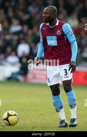 HERITA ILUNGA WEST HAM UNITED FC VICTORIA PARK HARTLEPOOL ENGLAND 24. Januar 2009 Stockfoto