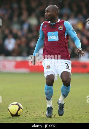 HERITA ILUNGA WEST HAM UNITED FC VICTORIA PARK HARTLEPOOL ENGLAND 24. Januar 2009 Stockfoto