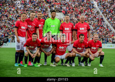 Liebe Spiel Dimitar Berbatov Fondation und Luis Figo Foundation Stockfoto