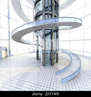 Science Fiction-Architektur-Visualisierung. 3D Abbildung gerendert. Stockfoto