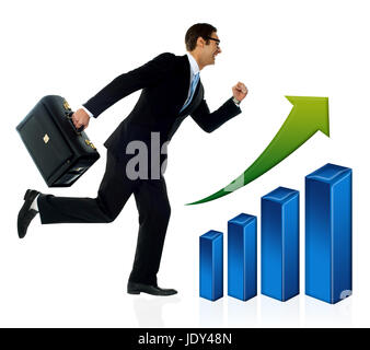 Jungunternehmer im Wachstum zu erreichen. Stockfoto