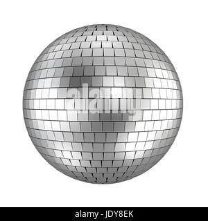 Disco-Kugel - 3d Render auf weiß Stockfoto