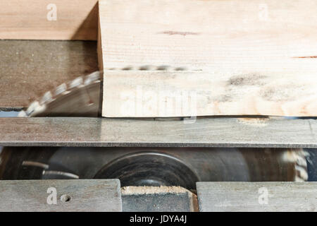 Kreissäge-Maschinen für Holz Stockfoto