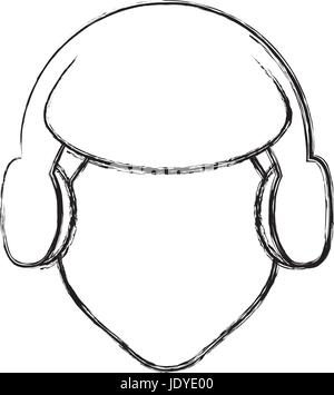 Mann ohne Gesicht-Kopf-Symbol Vektor Illustration Grafik-design Stock Vektor