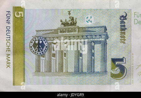 Alten Fife D-Mark Banknote, Bill Stockfoto