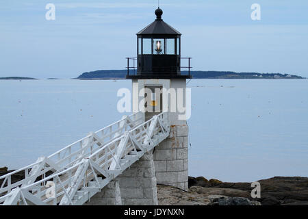 Marshall Point Light Station, Port Clyde Hafen Saint George, Maine Stockfoto