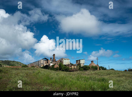 Verlassene Gebäude am alten Zuckermühle in Koloa Kauai Stockfoto