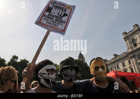 Tag des Zorns Protest Londons und Gerechtigkeit für Grenfell Stockfoto