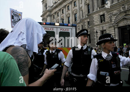 Der Tag des Zorns Protest und Gerechtigkeit für Grenfell Stockfoto