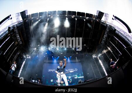 Mailand, Italien 21. Juni Jimmy Eat World live auf Ippodromo San Siro © Roberto Finizio / Alamy Live News Stockfoto