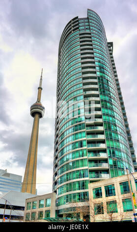 CN Tower in der Innenstadt von Toronto, Kanada Stockfoto