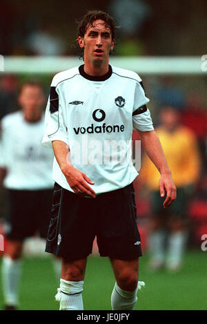 JONATHAN GREENING MANCHESTER UNITED FC SCARBOROUGH YORKSHIRE ENGLAND 28. Juli 2000 Stockfoto