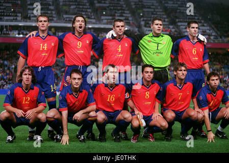 Spanien-TEAMGRUPPE SYDNEY OLYMPICS Olympische Spiele SYDNEY SYDNEY Australien 26. September 2000 Stockfoto
