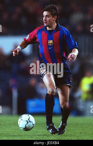 FRANCESCO COCO FC BARCELONA NOU CAMP BARCELONA 5. Dezember 2001 Stockfoto