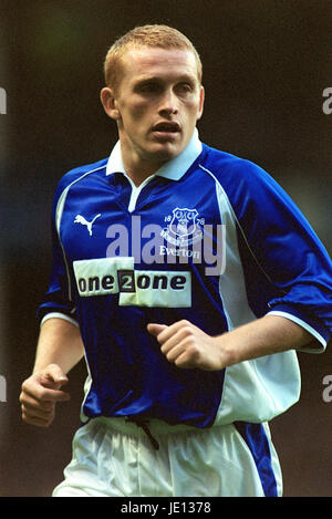 MARK PEMBRIDGE EVERTON FC GOODISON PARK 14. August 2001 Stockfoto