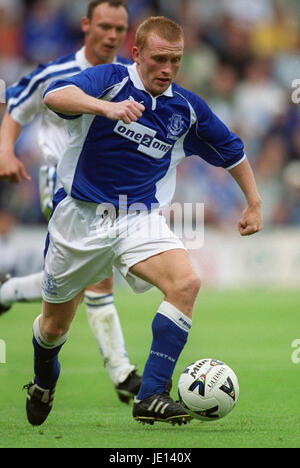 MARK PEMBRIDGE EVERTON FC TRANMERE TRANMERE LIVERPOOL 4. August 2001 Stockfoto