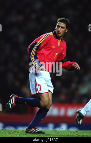 RAUL Spanien & REAL MADRID VILLENPARK BIRMINGHAM 28. Februar 2001 Stockfoto