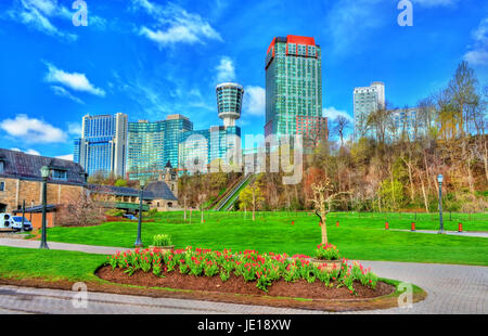 Skyline von Niagara Falls City in Kanada Stockfoto