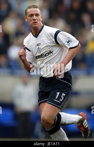 KEVIN NOLAN BOLTON WANDERERS FC REEBOK STADIUM BOLTON 30. März 2002 Stockfoto