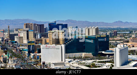 Aerial tagsüber Skyline von Las Vegas, Nevada. Stockfoto