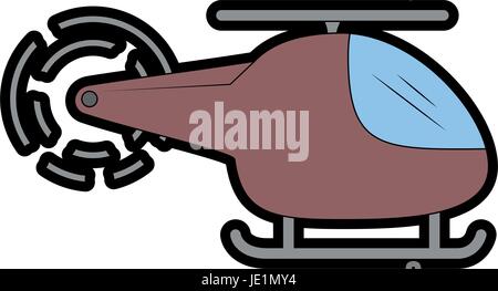 isolierte Hubschrauber fliegen Stock Vektor