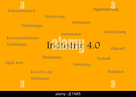 Illustration über Industrie 4.0 Stockfoto