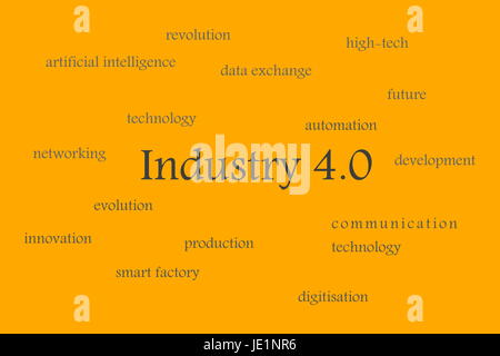 Illustration über Industrie 4.0 Stockfoto