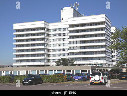 Außenansicht des Hauptgebäudes im Lister Krankenhaus, Stevenage, UK. Nach Abschluss der Sanierungsarbeiten gezeigt Stockfoto