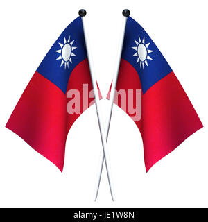 Flagge von Taiwan für Adv oder anderen Zweck Verwendung Stockfoto