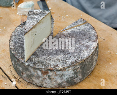 Ziegenkäse in loser Schüttung auf Markt Zähler closeup Stockfoto