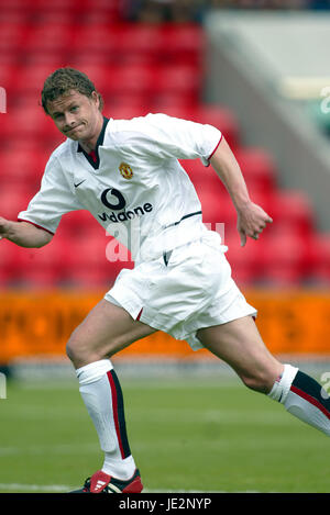 OLE-UNITED GUNNAR SOLSKJAER MANCHESTER FC BOURNMOUTH 27. Juli 2002 Stockfoto