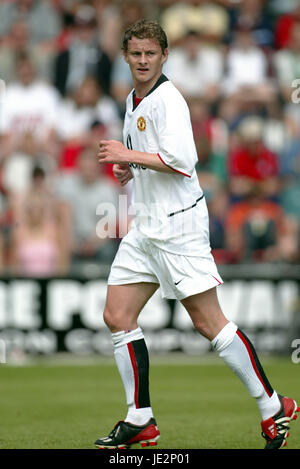 OLE-UNITED GUNNAR SOLSKJAER MANCHESTER FC BOURNMOUTH 27. Juli 2002 Stockfoto