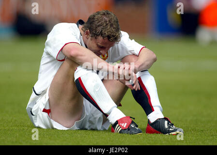 OLE-UNITED GUNNAR SOLSKJAER MANCHESTER FC BOURNMOUTH 27. Juli 2002 Stockfoto