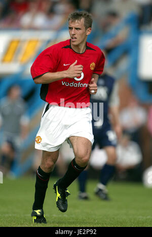 PHILIP NEVILLE MANCHESTER UNITED FC SALTERGATE CHESTERFIELD ENGLAND 26. Juli 2002 Stockfoto