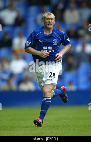 TONY HIBBERT EVERTON FC GOODISON PARK LIVERPOOL 10. August 2002 Stockfoto