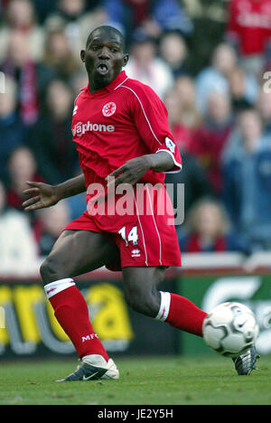 GEREMI MIDDLESBROUGH FC RIVERSIDE STADIUM MIDDLESBROUGH ENGLAND 26. Oktober 2002 Stockfoto