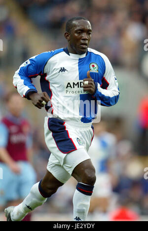 DWIGHT YORKE BLACKBURN ROVERS FC EWOOD PARK BLACKBURN 3. November 2002 Stockfoto