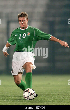 STEPHEN MCPHAIL EIRE & LEEDS UNITED FC APOSTOLOS NIKOLAIDIS-Stadion Athen Griechenland 20. November 2002 Stockfoto